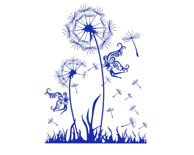 

Интерьерная наклейка на стену и обои IdeaClock Fairies 96х130 см Ярко-синий(39385-46-26)