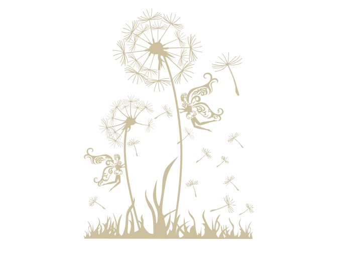 

Интерьерная наклейка на стену и обои IdeaClock Fairies 96х130 см Бежевый(39385-46-48)