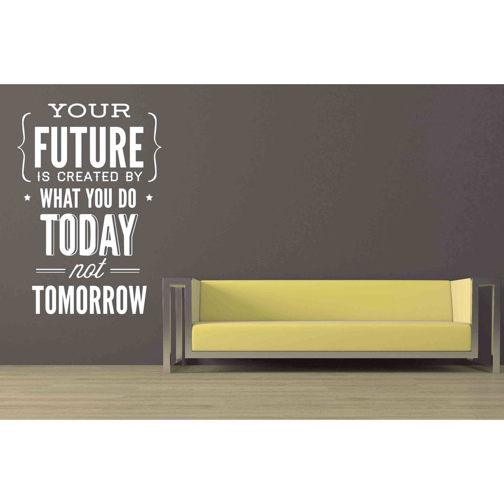 

Интерьерная виниловая наклейка на стену IdeaClock Future starts 120х175 см Белый(53265-464)