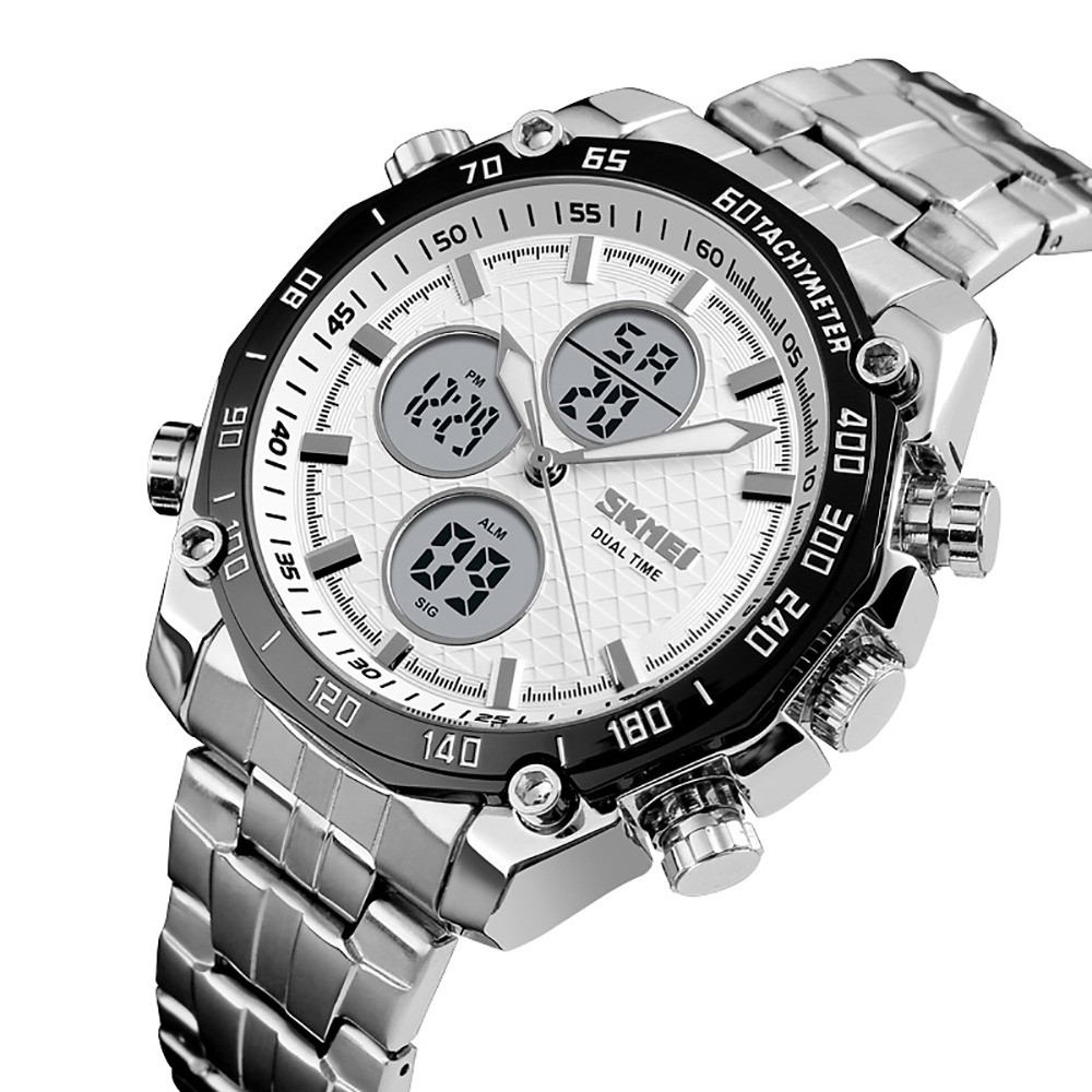 

Мужские часы Skmei 1302 Chronograph white 3Bar (3201)
