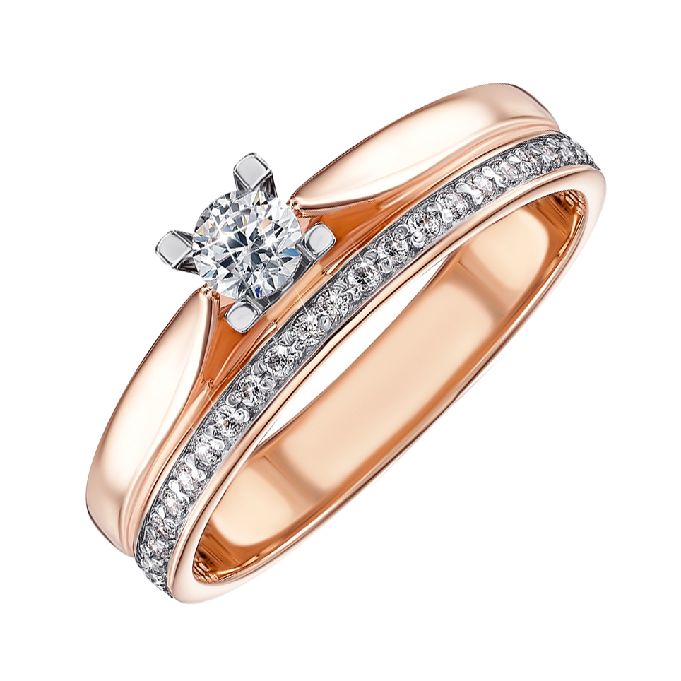 

Золотое кольцо с цирконием 000071103 19 размера