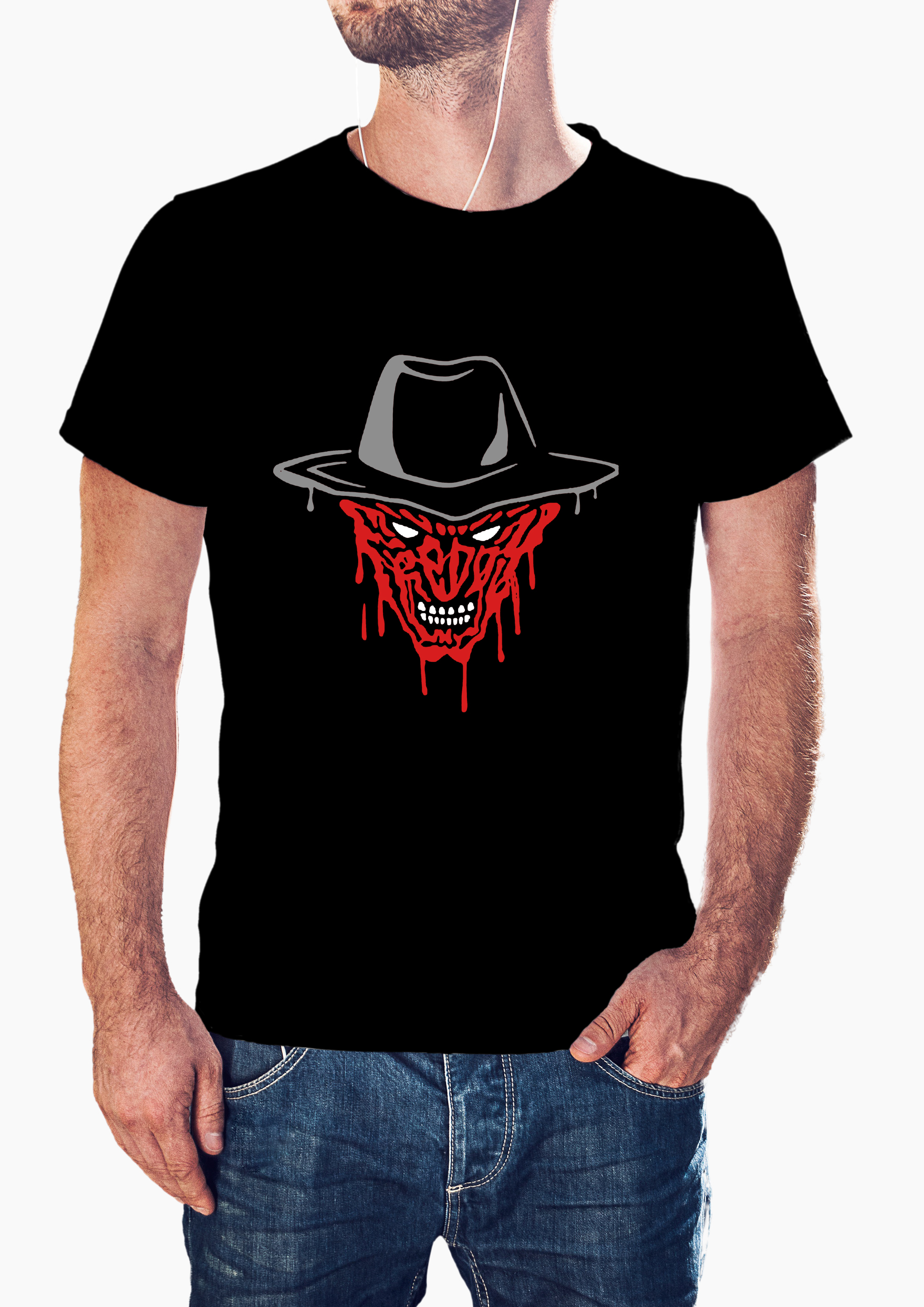 

Футболка Stedman ST2000-BLO Freddy Krueger Фредди Крюгер Черная XXL