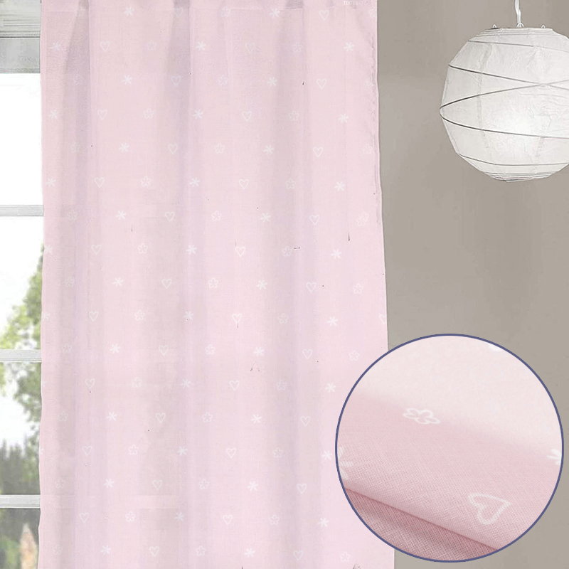 

Тюль для детской комнаты 160944 Time Textile 300х295 см Розовый