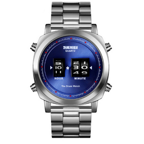 

Мужские наручные часы 1531 Silver-Blue Skmei 44 мм Серебряный