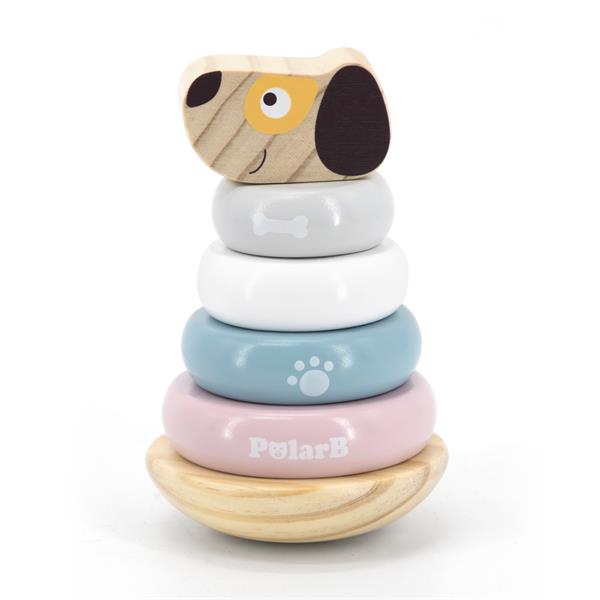 

Деревянная пирамидка PolarB Собачка, неваляшка Viga Toys (igr0001316) Разноцветный