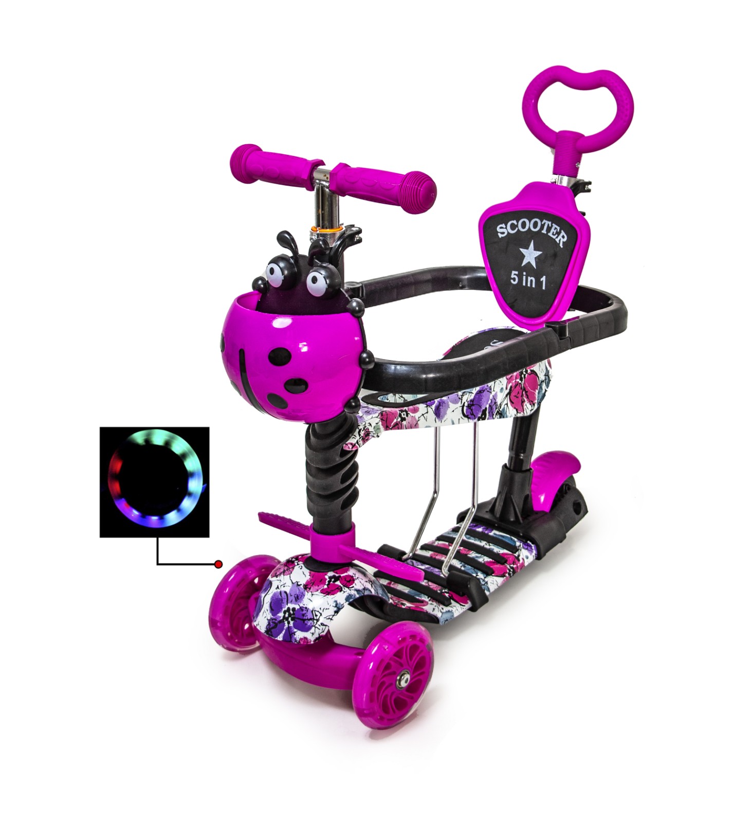 

Самокат Scooter "Божья коровка" 5в1 Scale Sports (fit0006063) Разноцветный