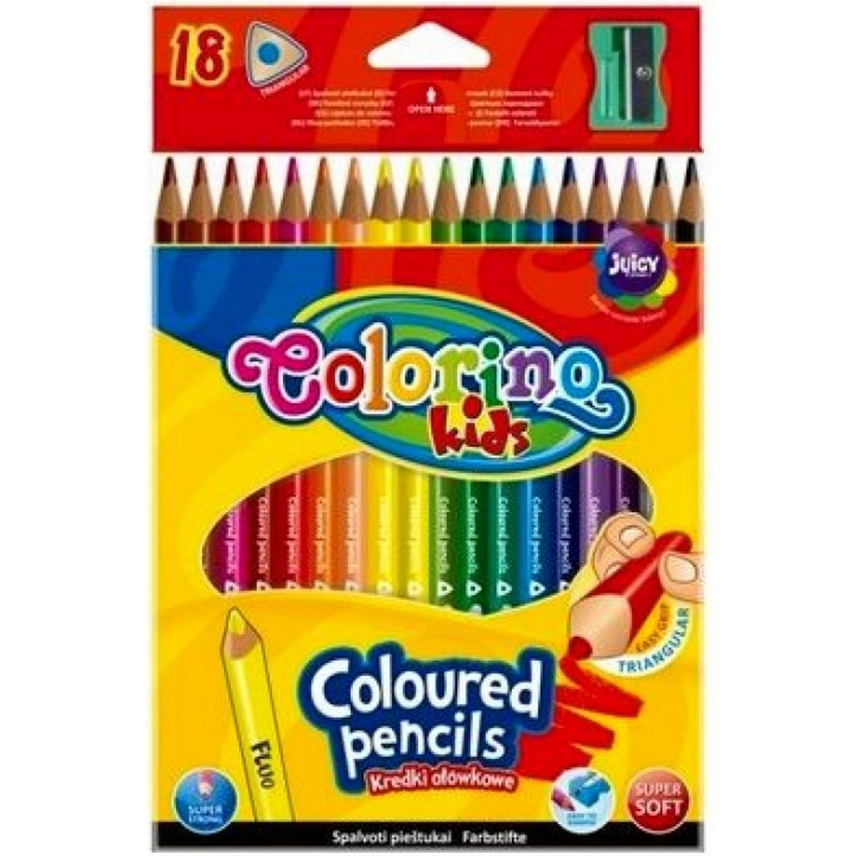 

Карандаши цветные с точилкой 18 цветов Colorino (57431)