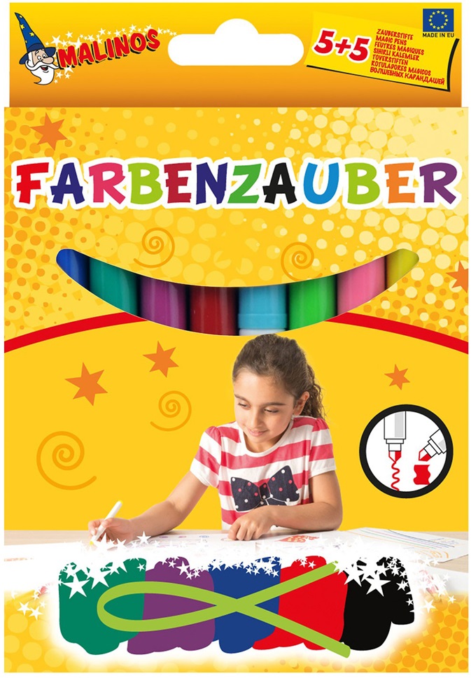 

Фломастеры волшебные Malinos Farbenzauber светлые рисуют по тёмным 10 (5+5) шт (MA-300009) (4260189064101)