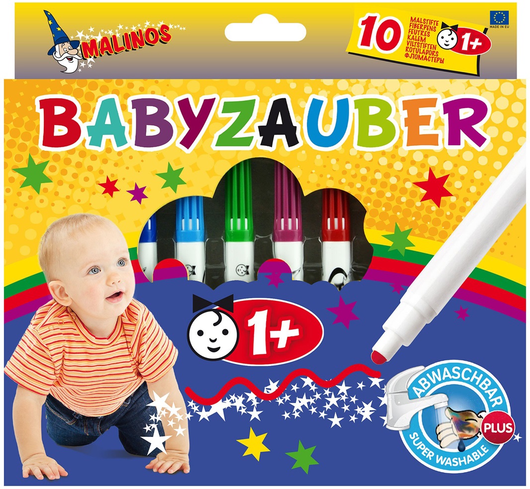 

Фломастеры на водной основе MALINOS Babyzauber для малышей 10 шт