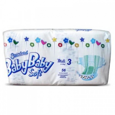 

Підгузки BabyBaby Soft Розмір 3 (Midi) 4-9 кг, 56 шт