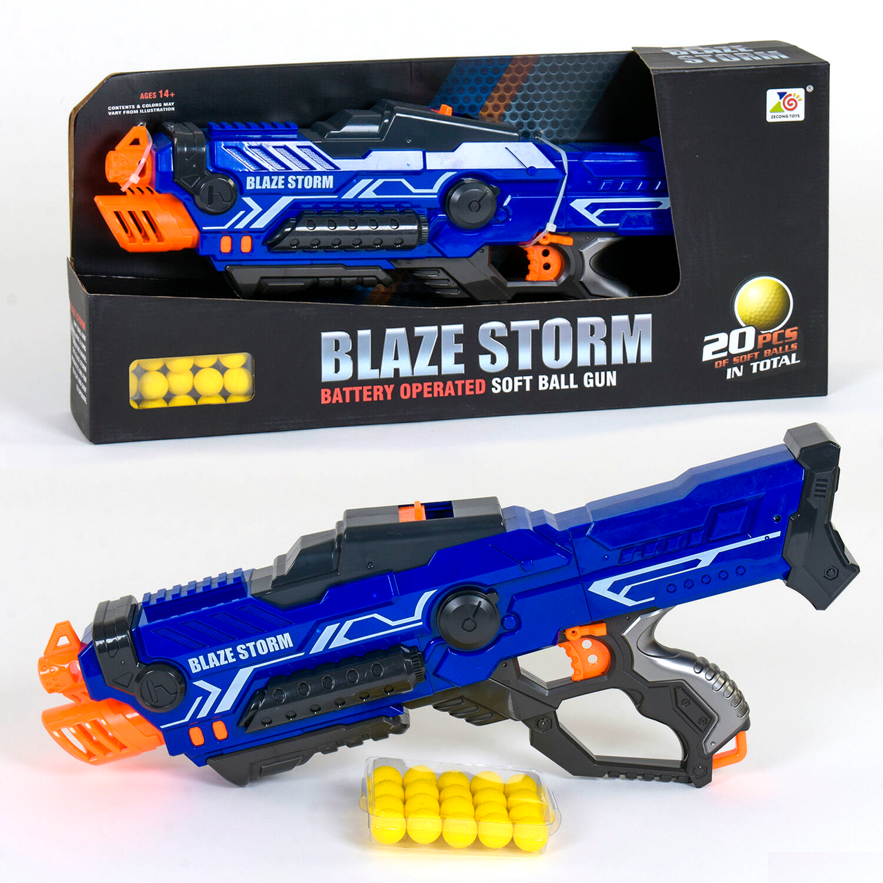 

Бластер "Blaze storm"с мягкими пулями шариками ZC 7117 Nerf Нерф