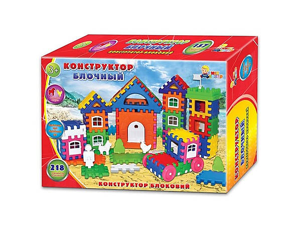 

Конструктор блочный 218 элементов MaxGroup (МГ 186)