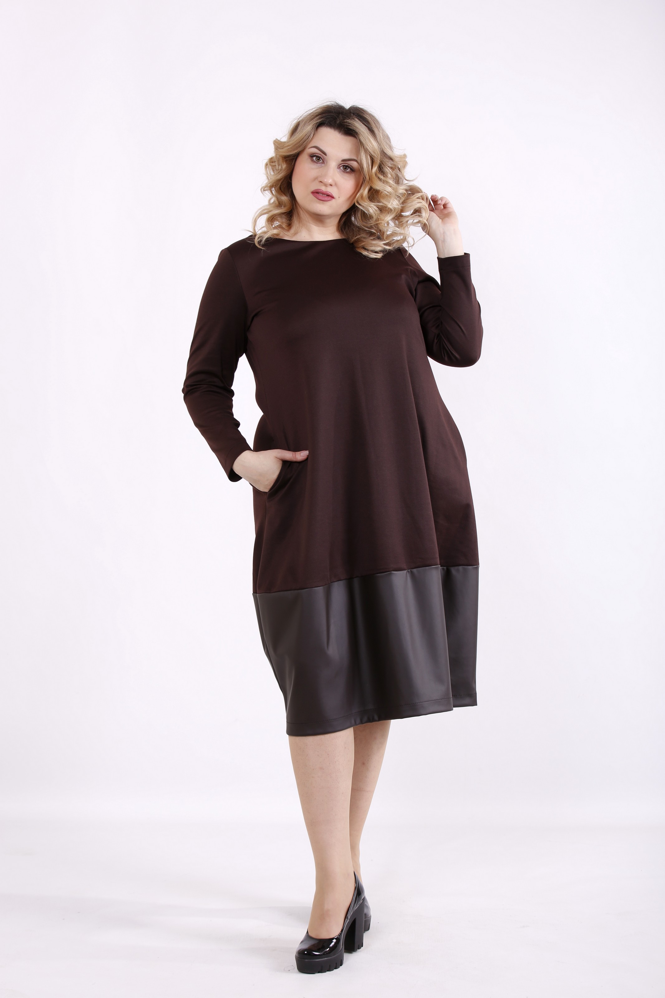 

Платье GARRY-STAR 01414-3  Коричневый, Платье GARRY-STAR 01414-3 44 Коричневый