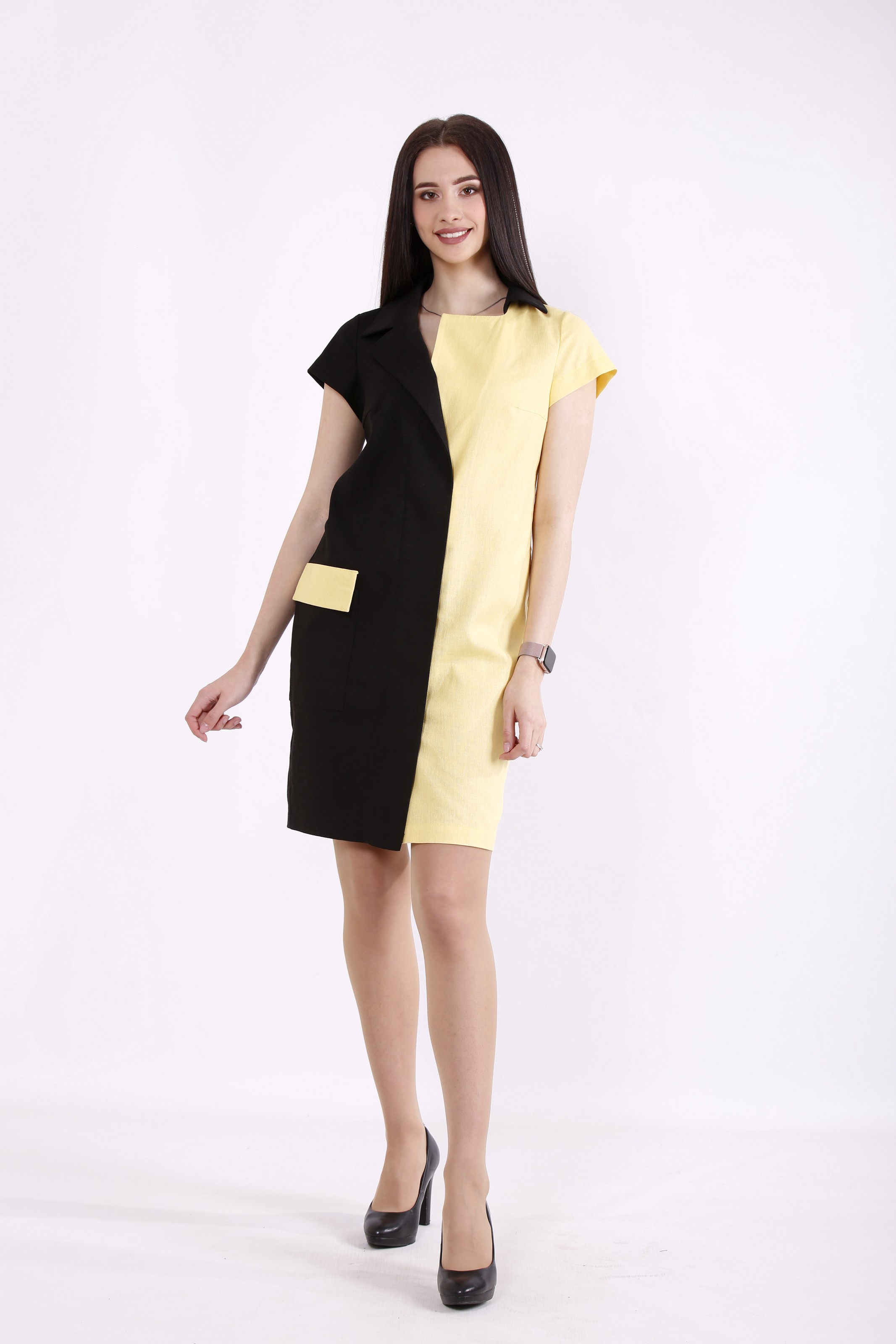 

Платье GARRY-STAR 01469-1  Черно-желтый, Платье GARRY-STAR 01469-1 50 Черно-желтый