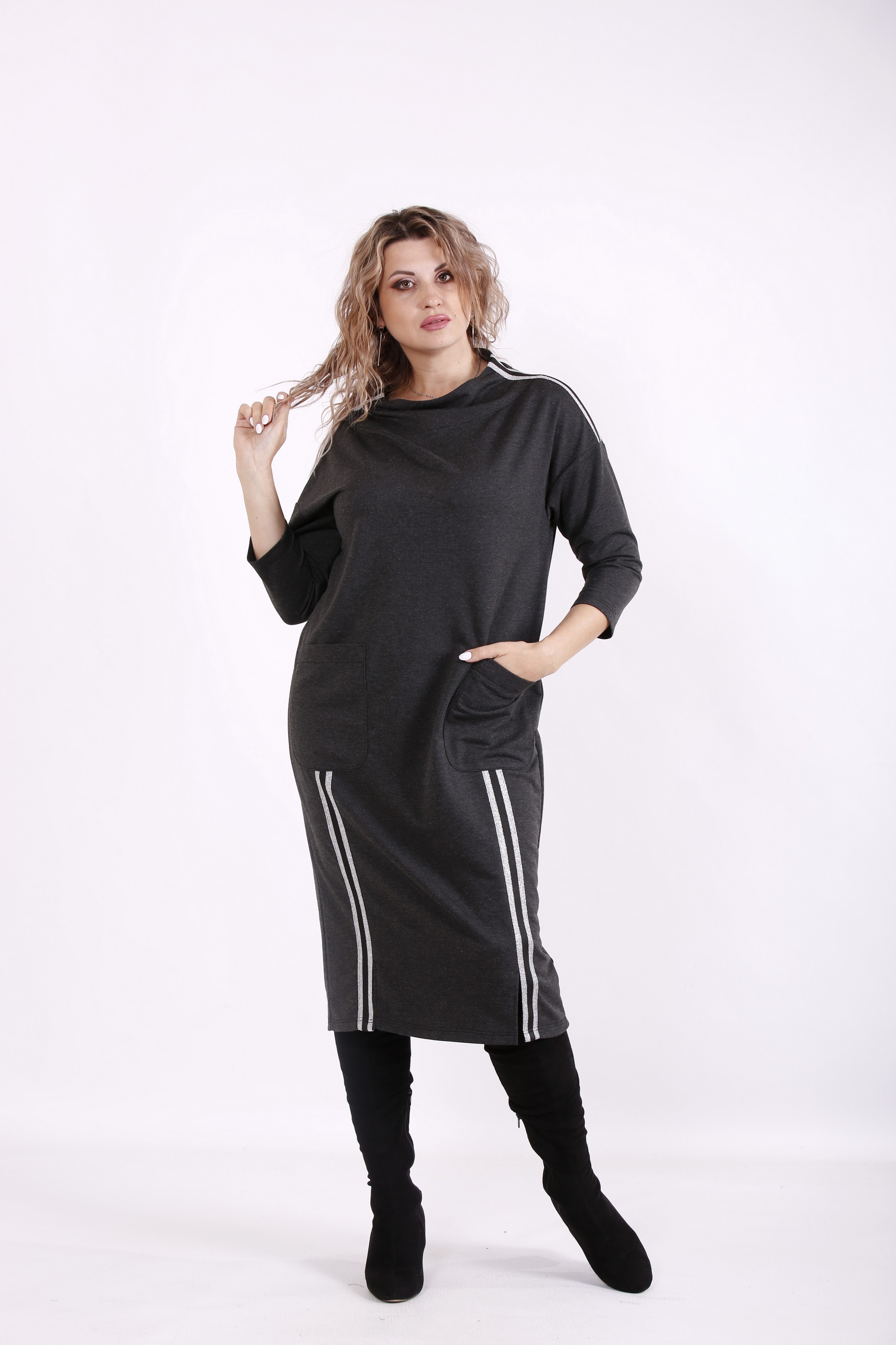 

Платье GARRY-STAR 01587-1  Серый, Платье GARRY-STAR 01587-1 58 Серый