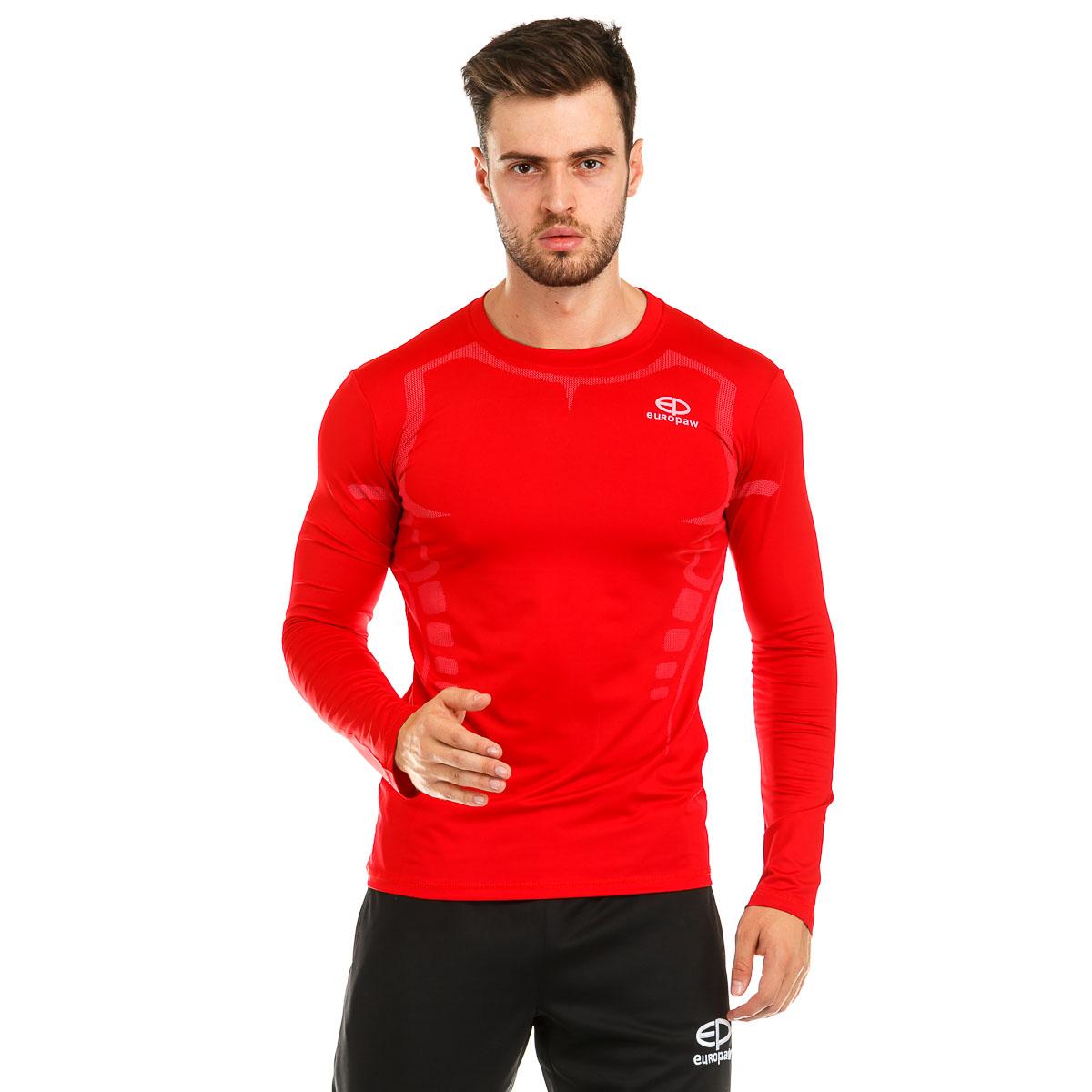 

Футболка компрессионная Europaw ls top красная [S]