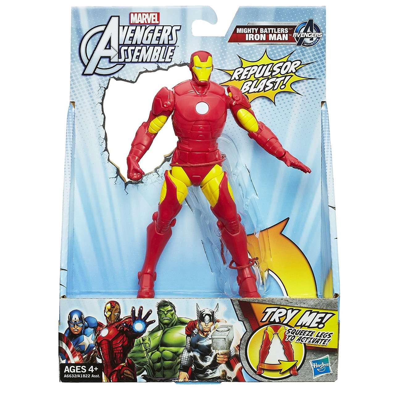 

Подвижная Игровая Фигурка Hasbro Железный Человек 15 см - Iron Man, Avengers, Assemble, Squeeze Legs (143170)