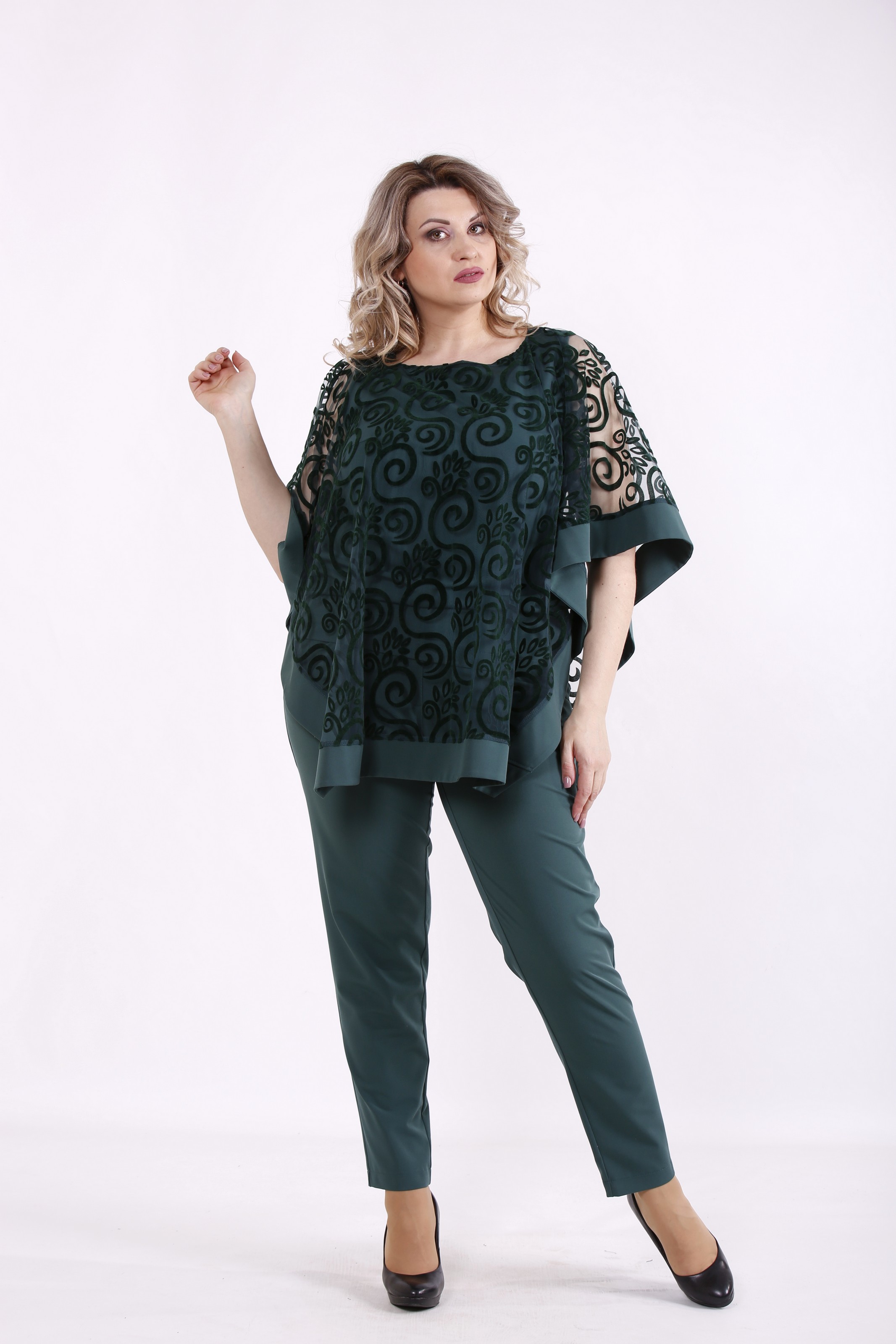 

Комплект: брюки и блузка GARRY-STAR 01451-2  Зеленый, Комплект: брюки и блузка GARRY-STAR 01451-2 70 Зеленый