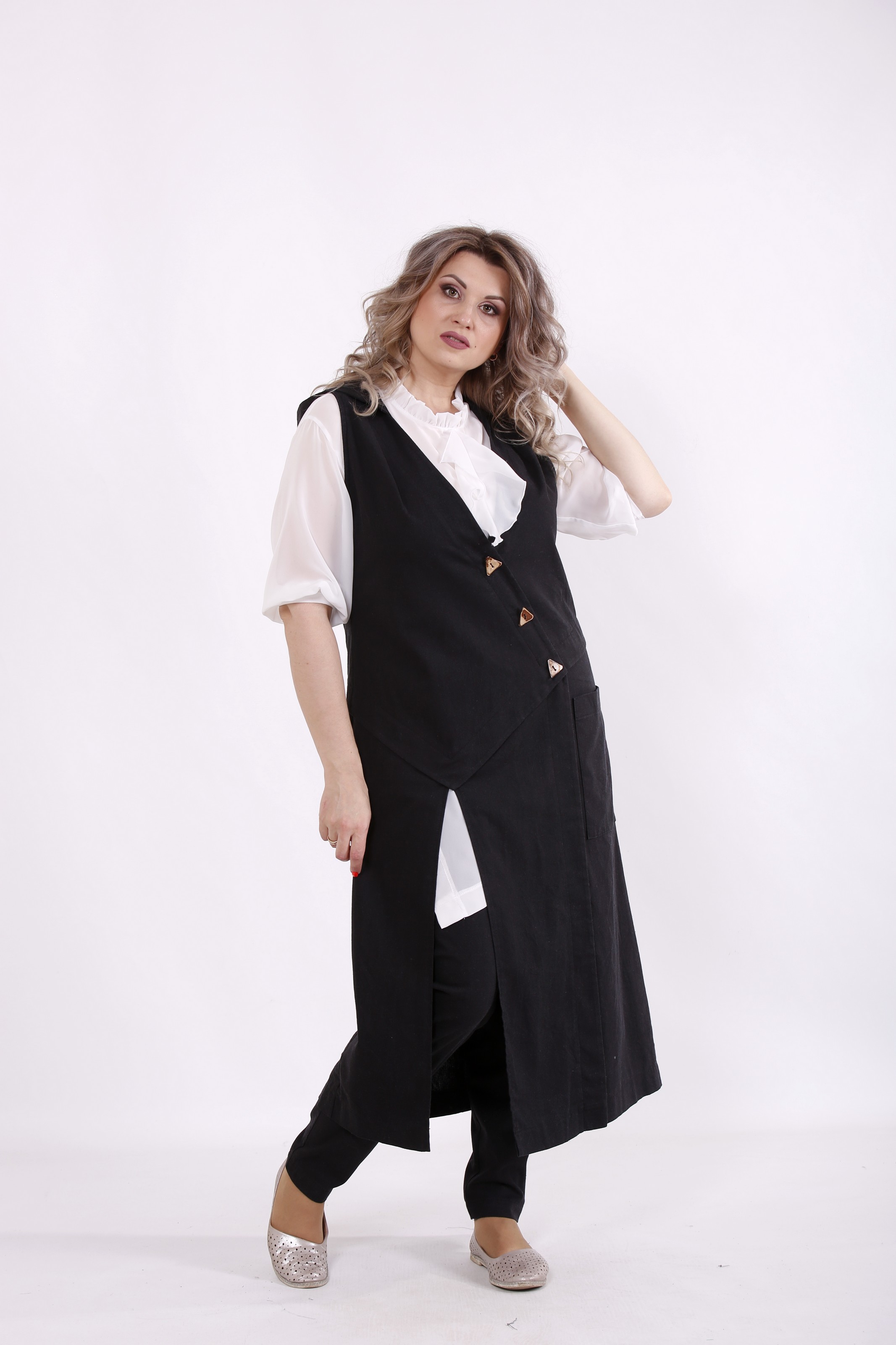 

Комплект: жилетка и брюки GARRY-STAR 01499-1  Черный, Комплект: жилетка и брюки GARRY-STAR 01499-1 54 Черный
