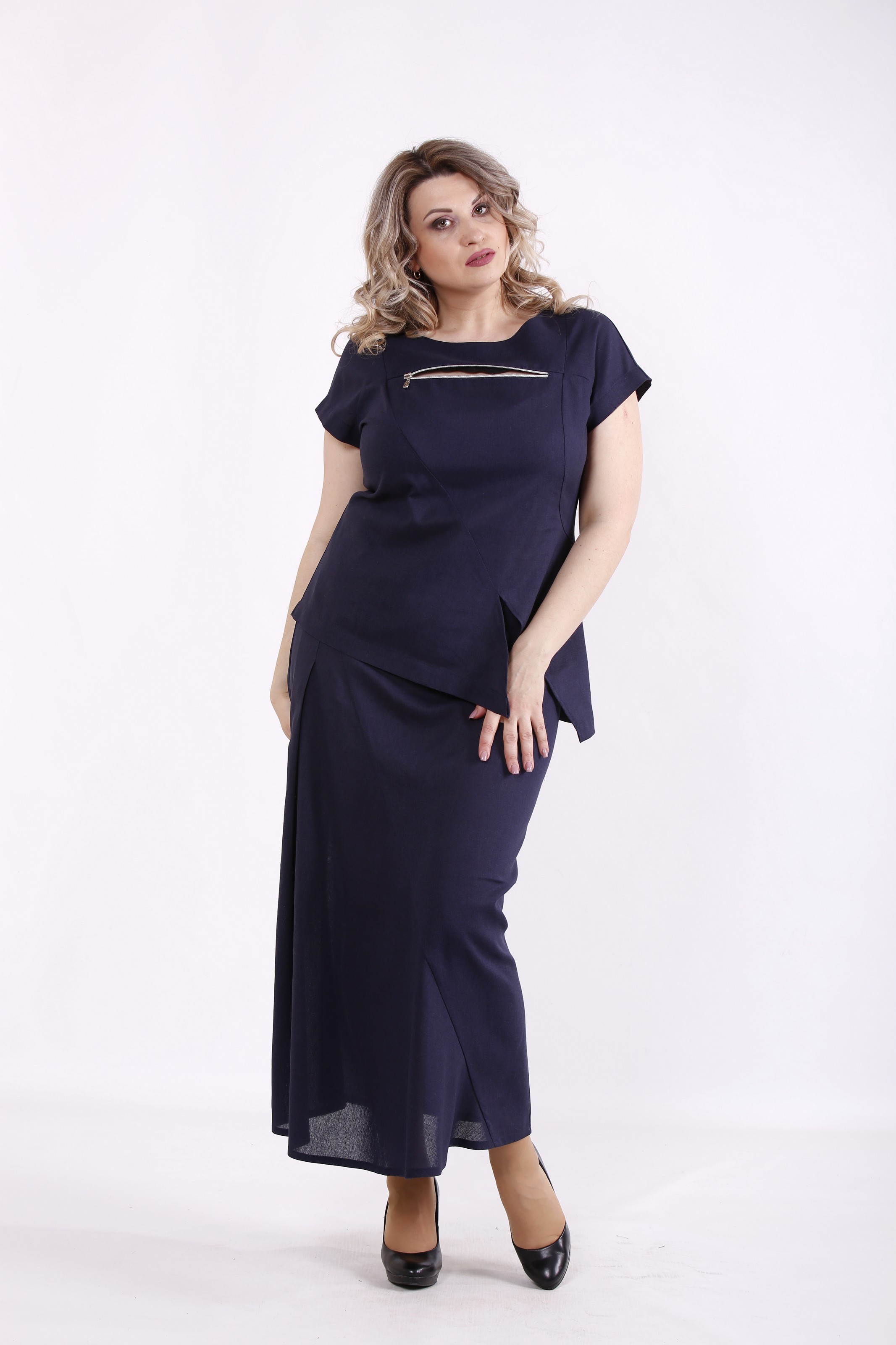 

Комплект: юбка и блузка GARRY-STAR 01455-3  Синий, Комплект: юбка и блузка GARRY-STAR 01455-3 62 Синий