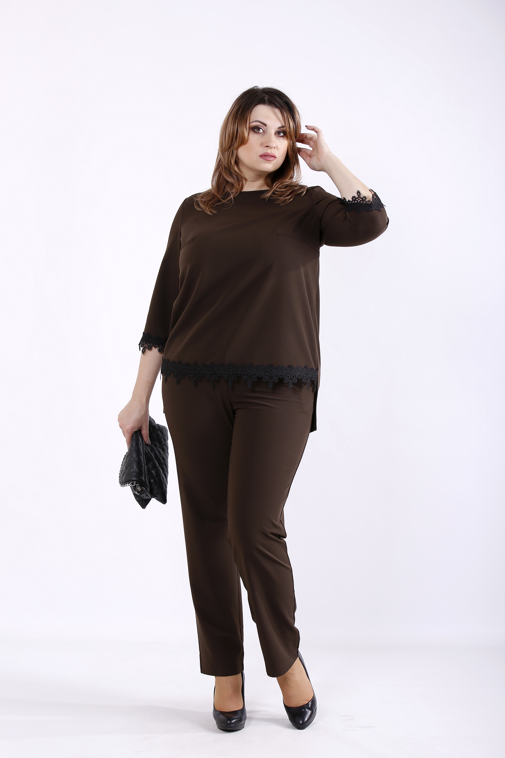 

Комплект: брюки и блузка GARRY-STAR 01318-2  Коричневый, Комплект: брюки и блузка GARRY-STAR 01318-2 72 Коричневый