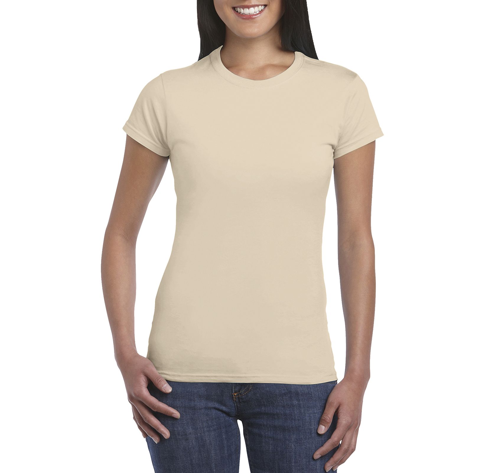 

Футболка Gildan Softstyle 64000L-7528C XXL Бежевая