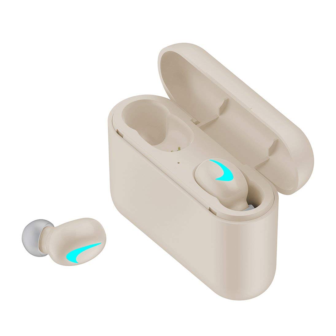

Беспроводные Bluetooth наушники HBQ Q32 TWS Stereo Logo Бежевые (88171)