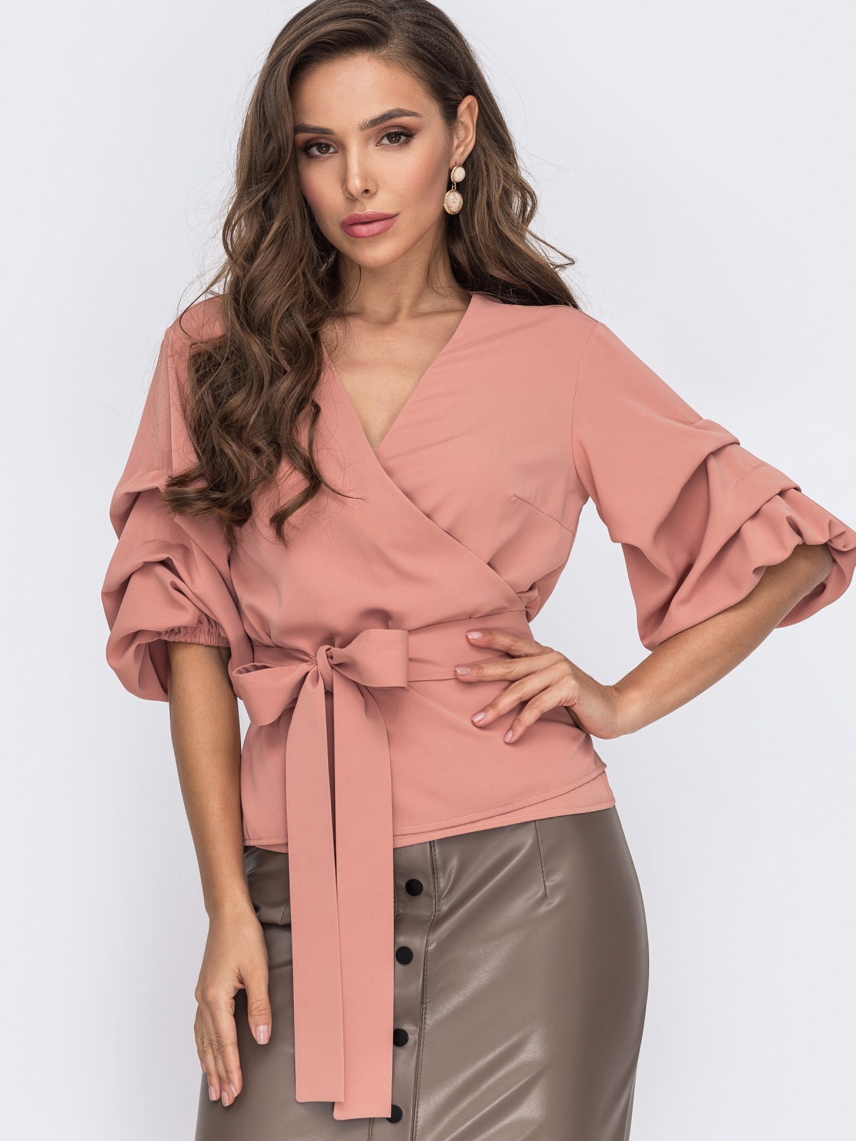 

Блузка Dressa 50768 48 Пудровая