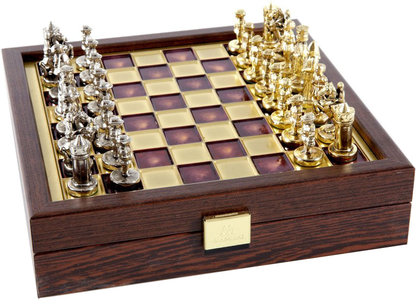 Акція на Шахматы Manopoulos Византийская империя в деревянном футляре 20 х 20 см (SK1RED) від Rozetka UA