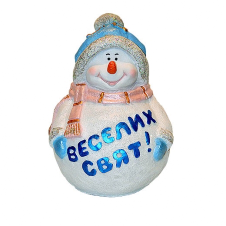 

ДомФигурок Снеговик "Веселих свят!" 31х23х23 см