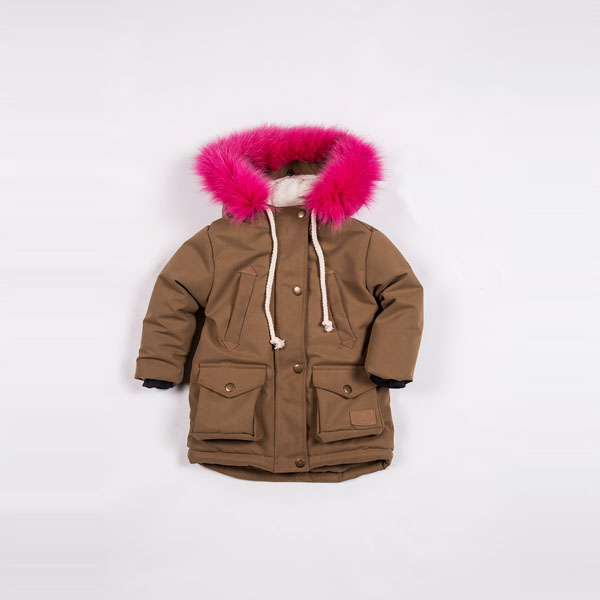 

Куртка Little Bunny парка -20С мех коралловый 122см Хаки