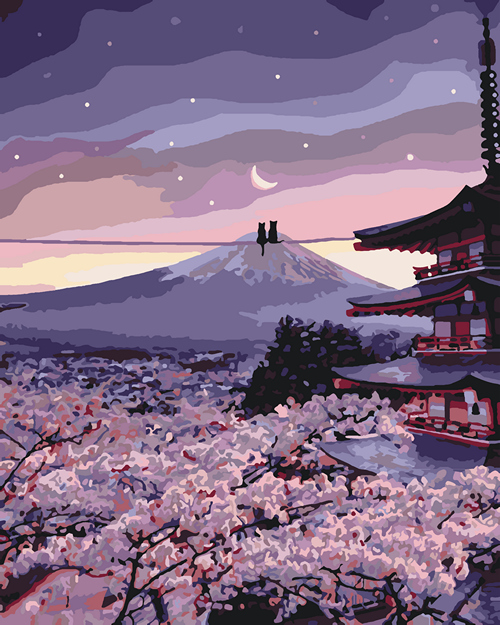 

Картина по номерам Идейка Романтика цветущей сакуры 40*50 см (без коробки) арт.KHO3527