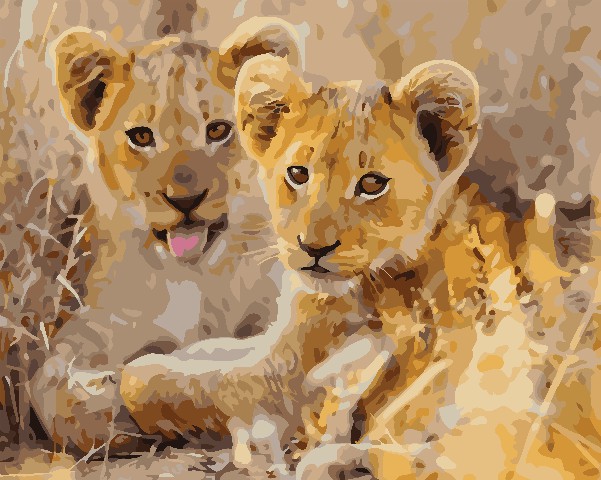 

Картина по номерам ArtStory Львята 40*50 см (в коробке) арт.AS0735