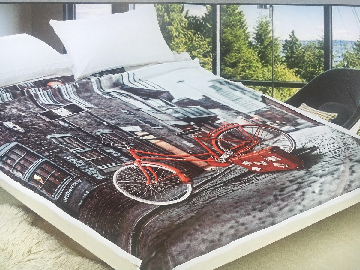 

Плед Sleep Art 3D 150x200 см Серый (161113 bike)