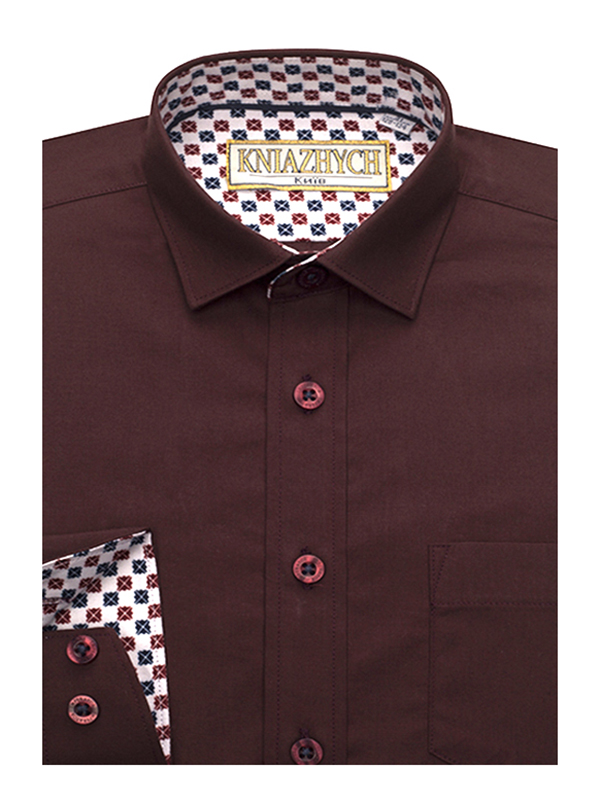 

Рубашка Княжич 134-140/32 Бордовый Maroon