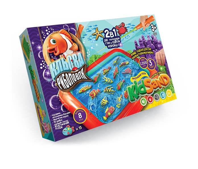 

Настольная игра "2 в 1: Клевая рыбалка" и "Кинетический песок KIDSAND" (KRKS-01-01)