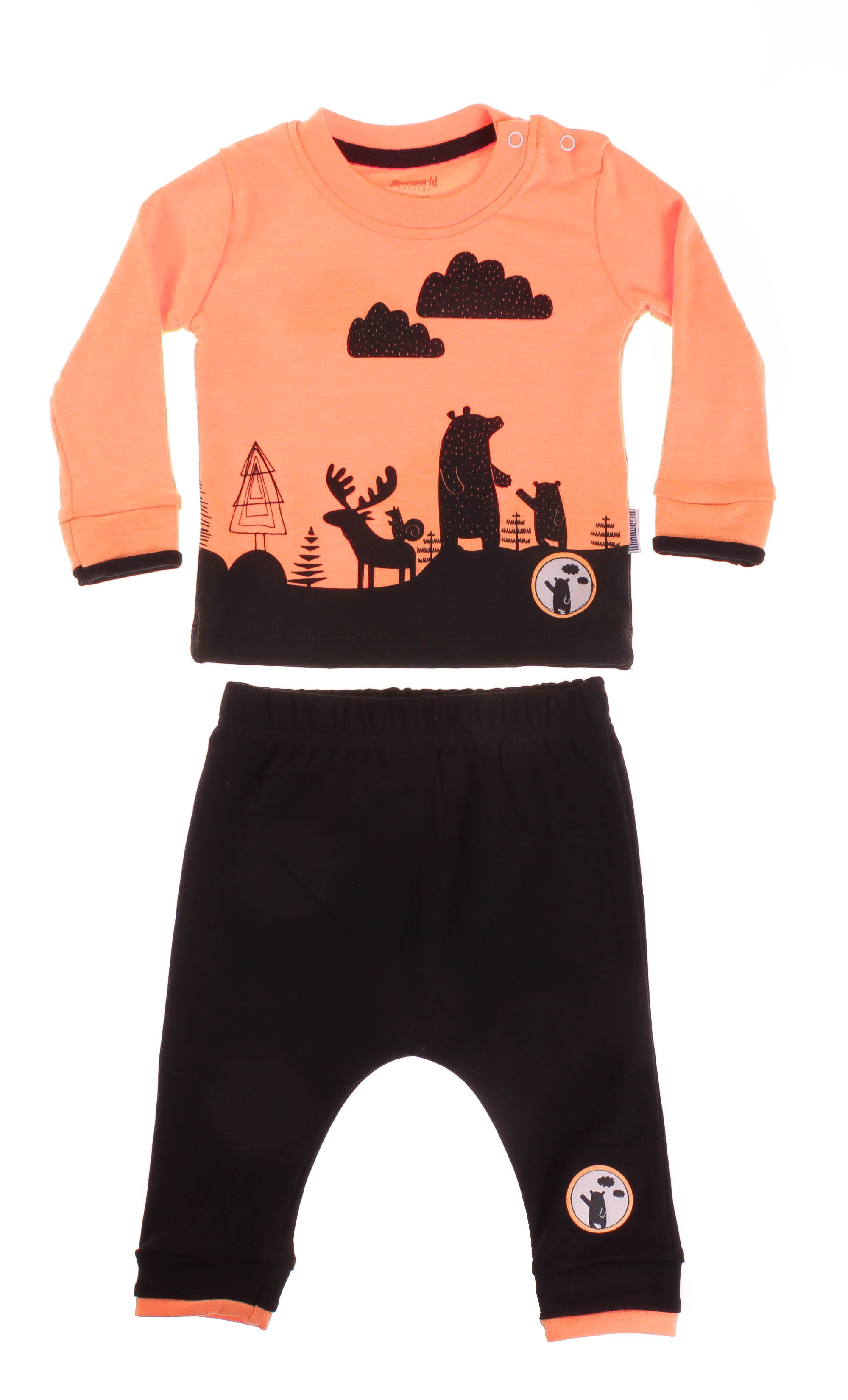 

Футболка с длинным рукавом + Брюки MiniWorld Оранжевый 80 см 15405 (512418)