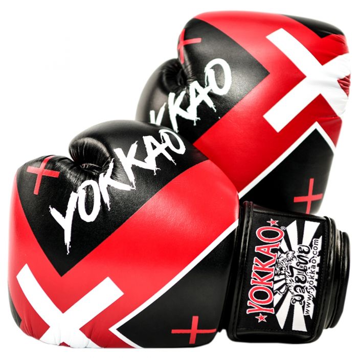 

Боксёрские перчатки YOKKAO Vertigo X Muay Thai black 12 ун Чёрний