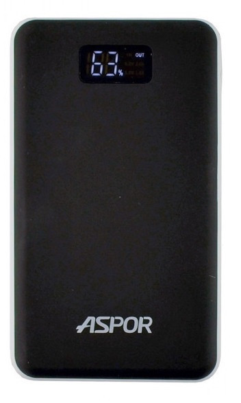 

Powerbank Aspor A386 Soft Touch, 12 000mAh- черный