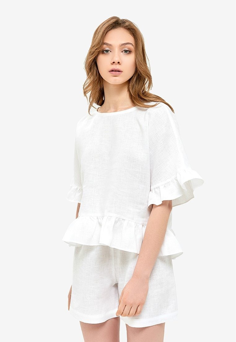 

Топ LinenLove с рюшами XL Белый (Н4-1-XL)