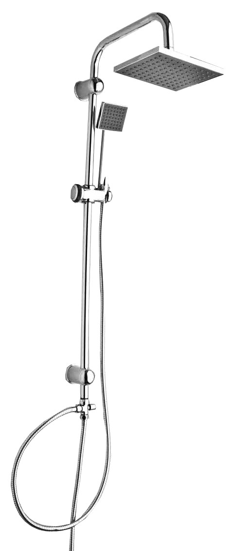 

Система душевая Rozzy Jenori L-97 sm, верхний душ 20*20 см душ ручной 1 режим шланг 2 шт RS2011 (CM)