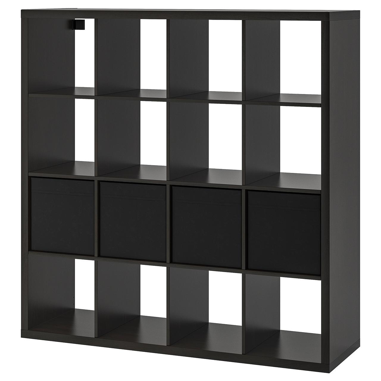 

Стеллаж IKEA (ИКЕА) KALLAX 147x147см черно-коричневый (390.305.91)