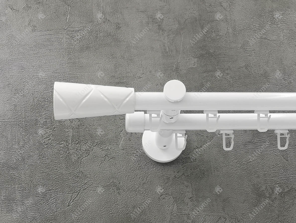 

Карниз Quadrum Конус 160 см двойной Белый 19/19 мм импрессионная