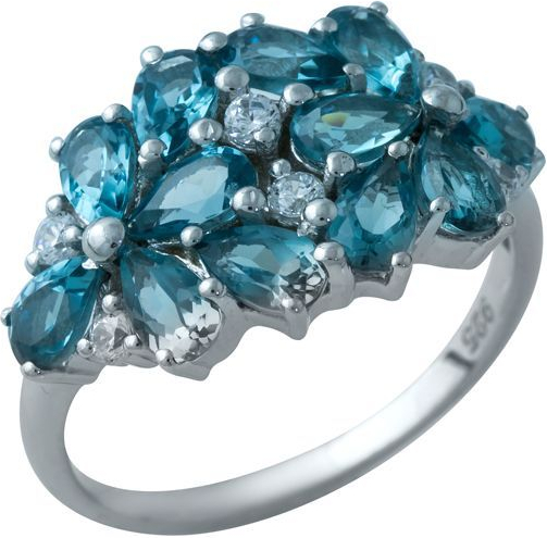 

Серебряное кольцо SilverBreeze с натуральным топазом Лондон Блю 1934265 17.5 размер, 17.5 размер
