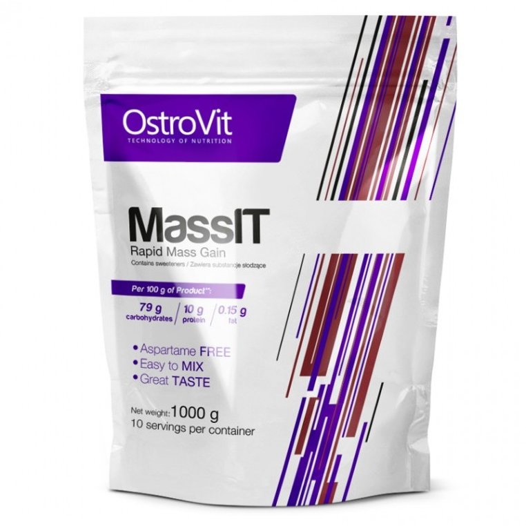 

Гейнер OstroVit MassIT 1000 g /10 servings/ Strawberry 1000 г