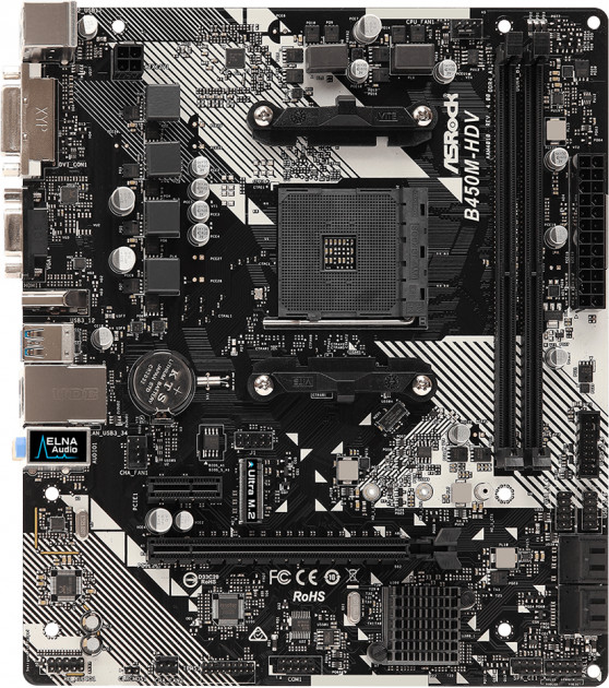 

Материнская плата AM4 (B450) AsRock B450M-HDV R4.0, B450, 2xDDR4, Int.Video(CPU), 4xSATA3, 1xM.2, 1xPCI-E 16