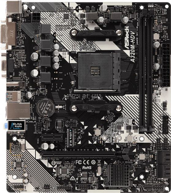 

Материнская плата AM4 (A320) AsRock A320M-HDV R4.0, A320, 2xDDR4, Int.Video(CPU), 4xSATA3, 1xM.2, 1xPCI-E 16
