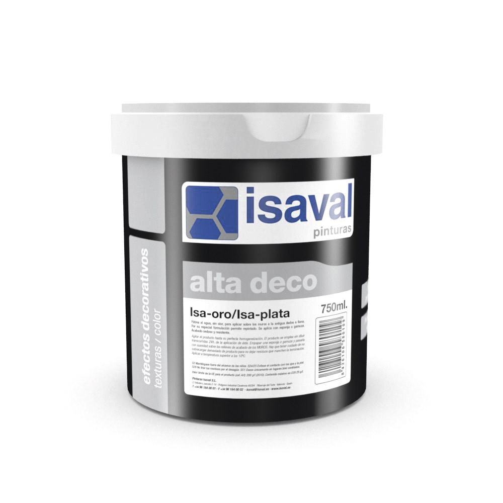 

Декоративний лак ISAVAL Isa-plata срібло 0.75 л