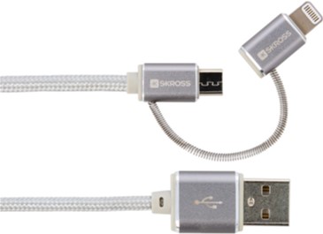 

Кабель синхронизации Skross 2in1 Charge’n Sync Micro USB & Lightning Connector Steel Line 1 м (2.700241)