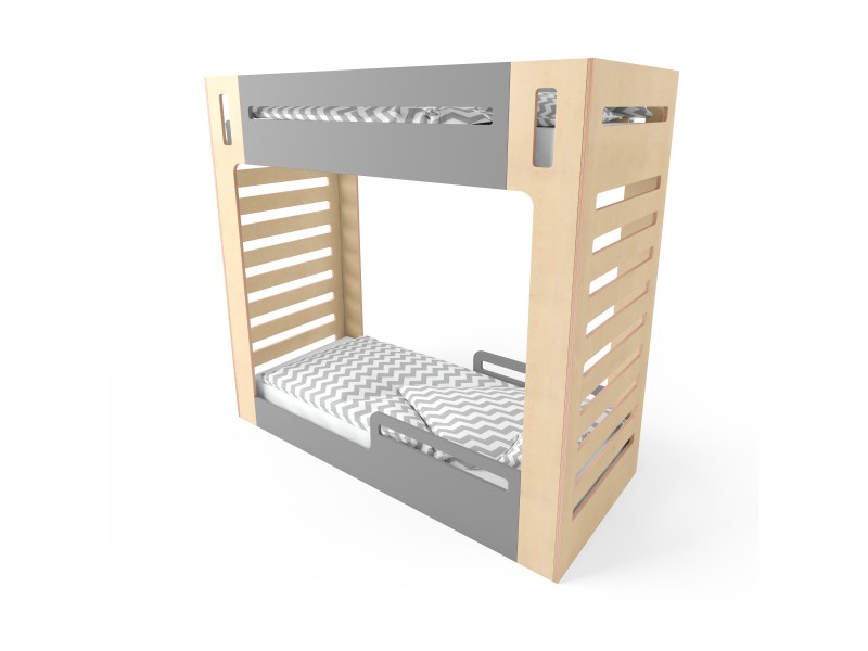 

Кровать двухъярусная Indigo Wood CuRocks 2.0 натуральное дерево/серая (39854)